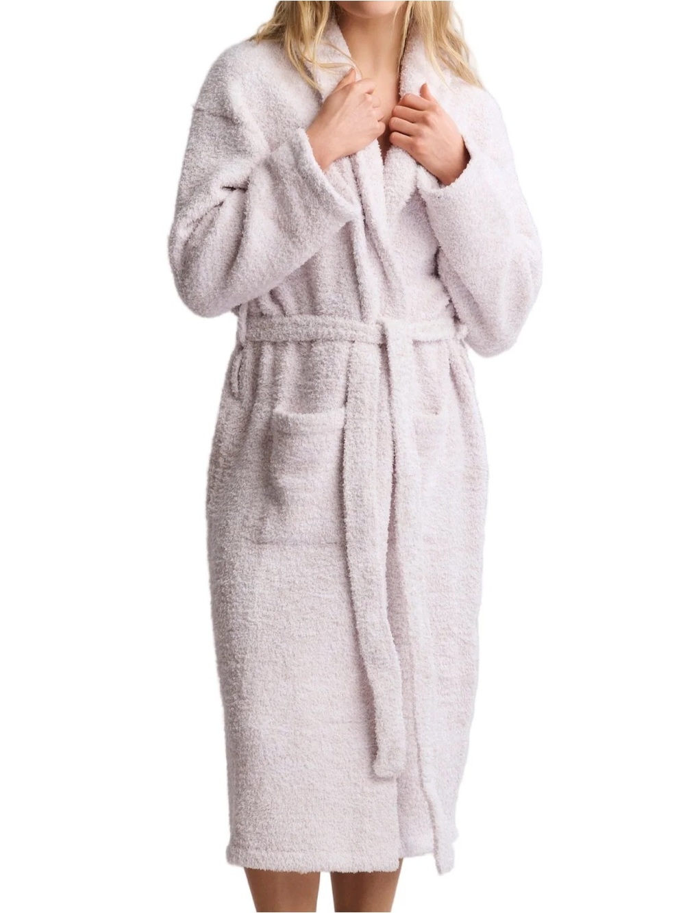 Barefoot Dreams CozyChic Robe Heathered Stone